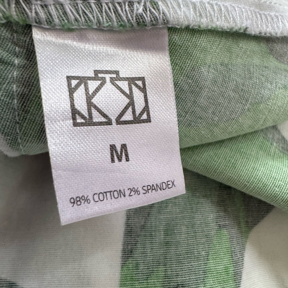 Katie Kime White Skirt with Green Leaf Print - Picture 3 of 14